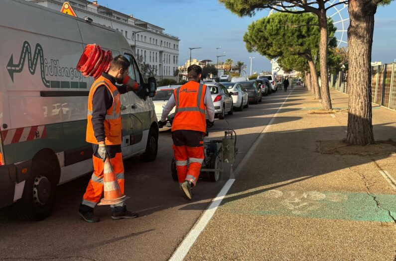 Marquages au sol pistes cyclables marseille Miditraçage (2)