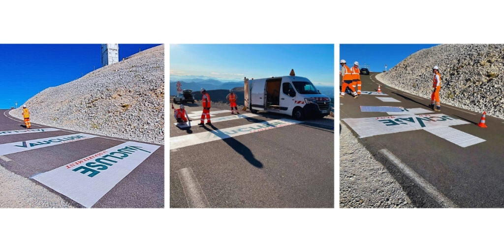Tour de France au Mont Ventoux_Marquages au sol